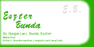 eszter bunda business card